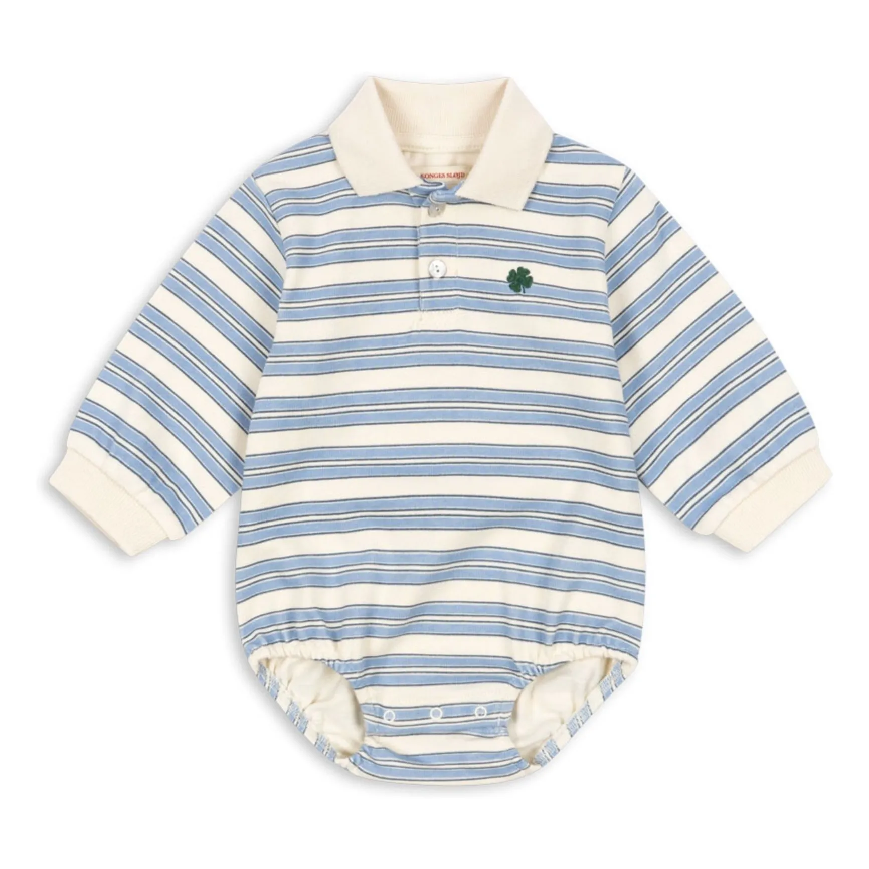 Konges Sløjd Blue Spotty Striped Organic Cotton Romper