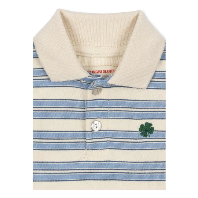 Spotty Striped Organic Cotton romper | Blue