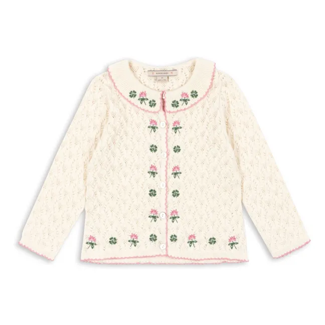 Cardigan Ajouré Rosier | Ecru