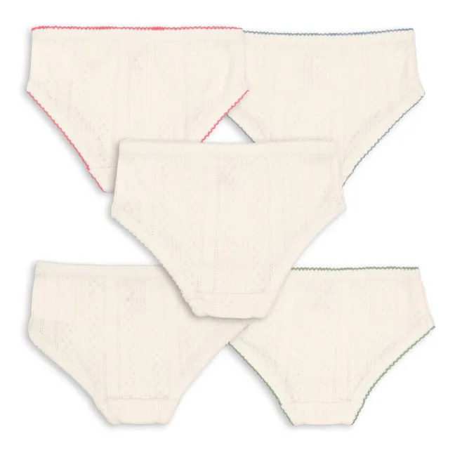 Lot de 5 Culottes Minna Coton Bio | Ecru