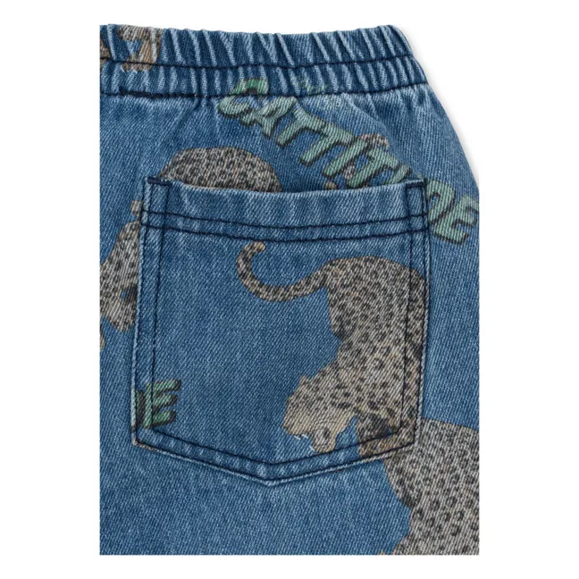 Jean Magot Guépards Coton Bio | Bleu