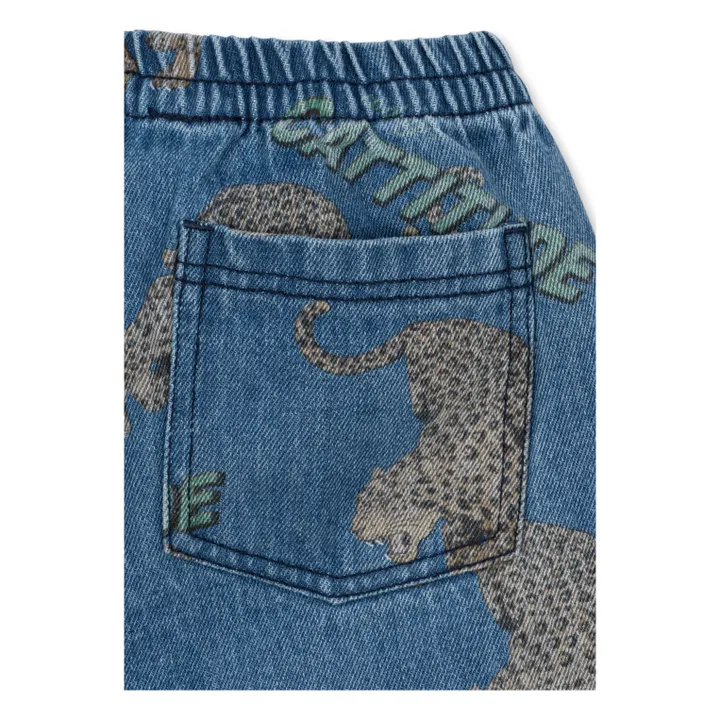 Jean Magot Guépards Coton Bio | Bleu- Image produit n°3