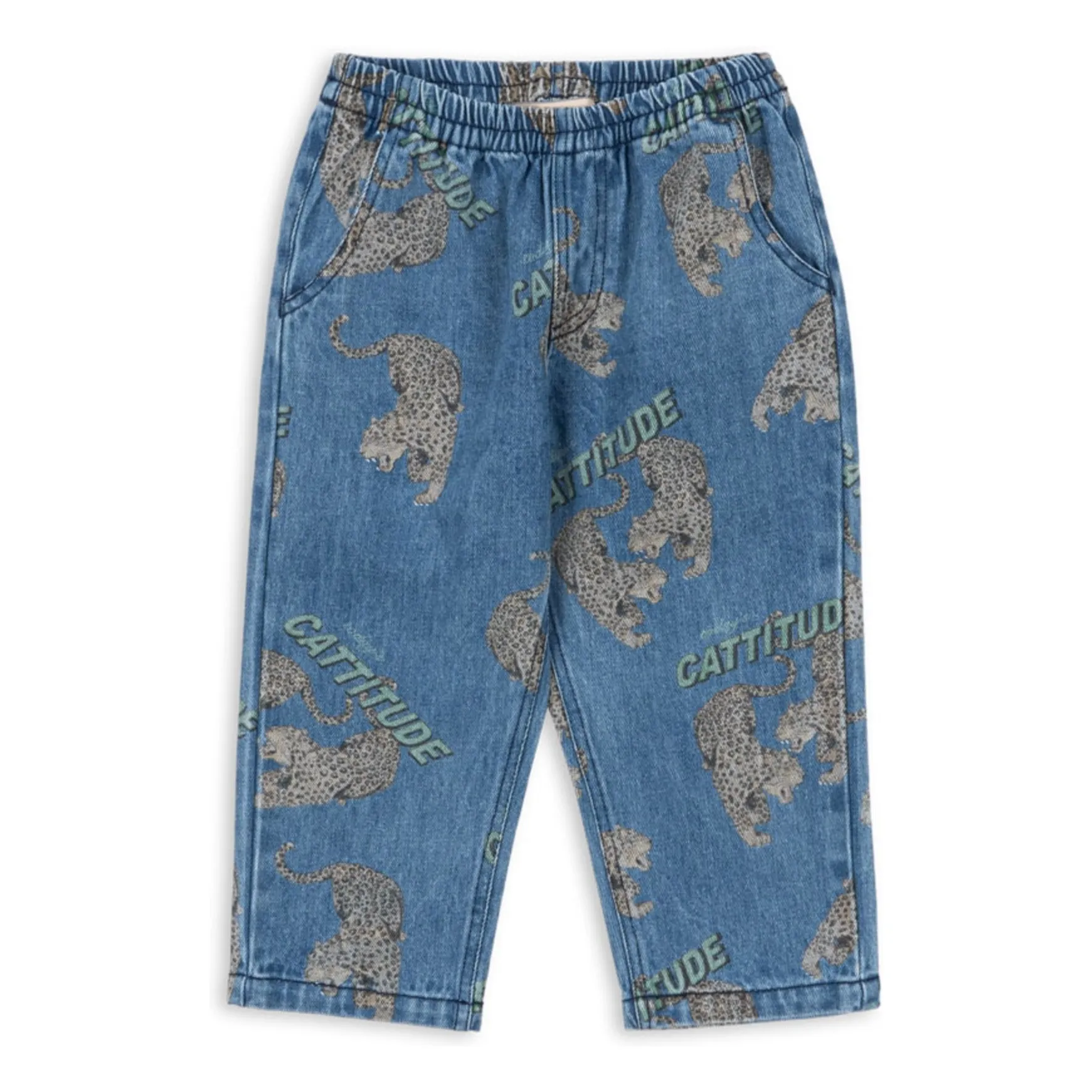 Konges Sløjd Blue Organic Cotton Cheetahs Magot Jeans