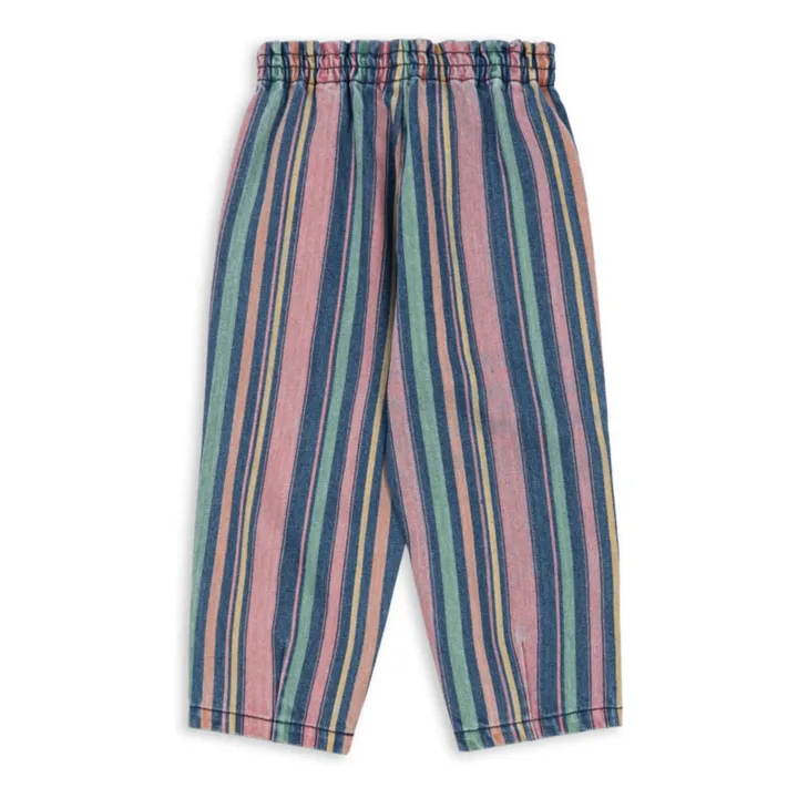 Pantalón Magot de algodón orgánico a rayas | Azul- Imagen del producto n°3