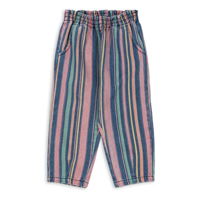 Gestreifte Magot-Hose aus Bio-Baumwolle | Blau