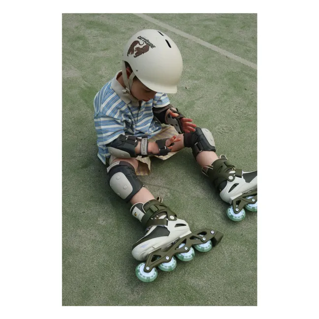 Spotty Striped Organic Cotton Polo Shirt | Blue