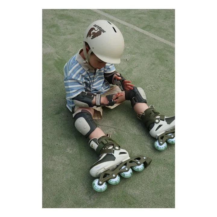 Polo a rayas de algodón ecológico | Azul- Imagen del producto n°2