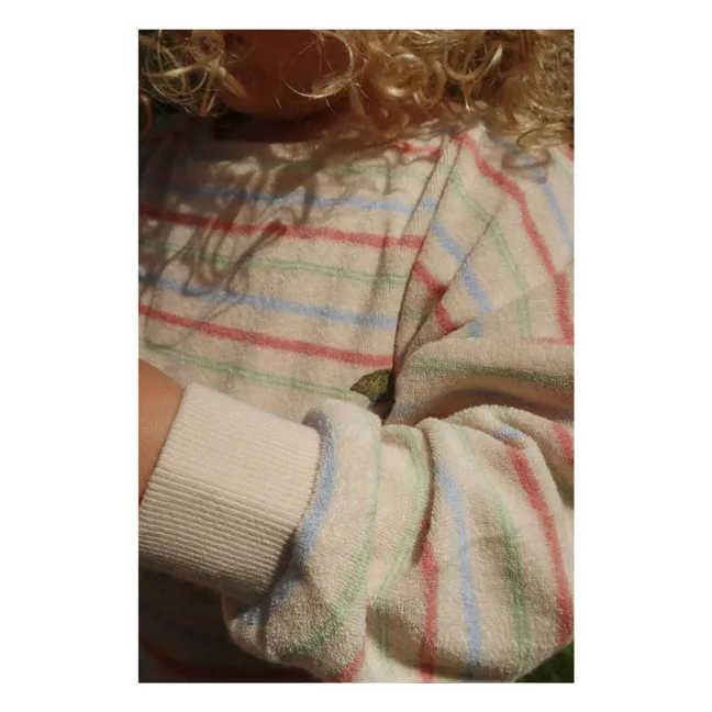 Itty Striped Ribbed Sweat Organic Cotton | Ecru