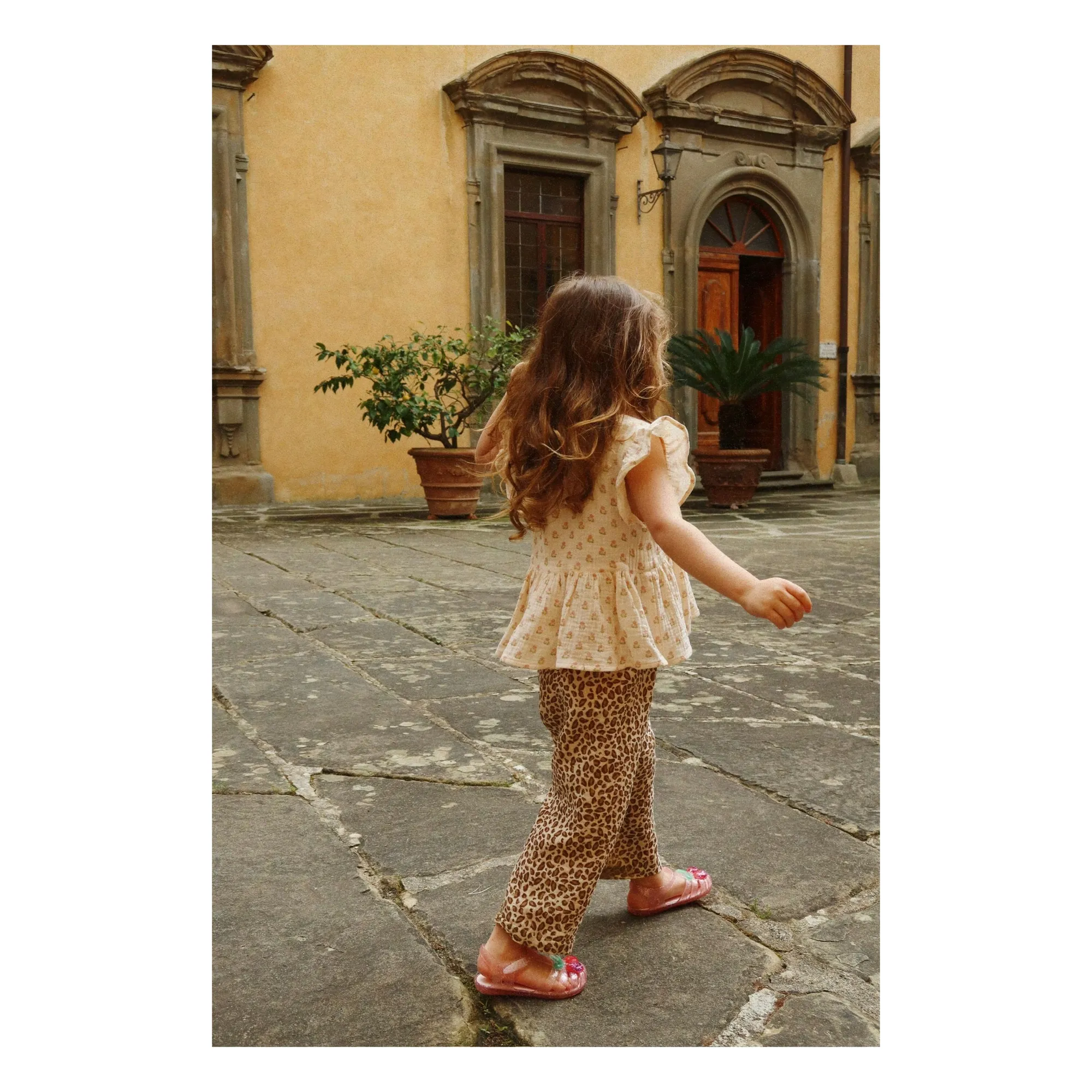 Pantalon Coco Léopard Coton Bio | Brun- Image produit n°2
