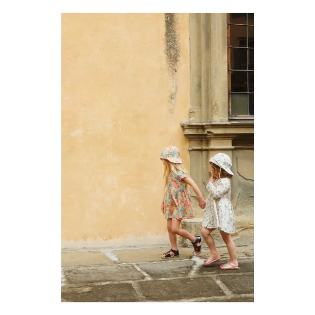 Gorro de algodón orgánico Pacey Floral | Beige