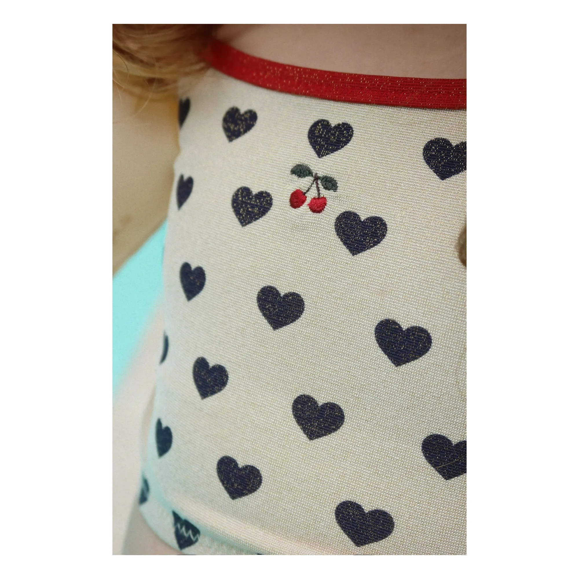 Traje de baño con falda de lentejuelas Manon Hearts | Crudo- Imagen del producto n°5