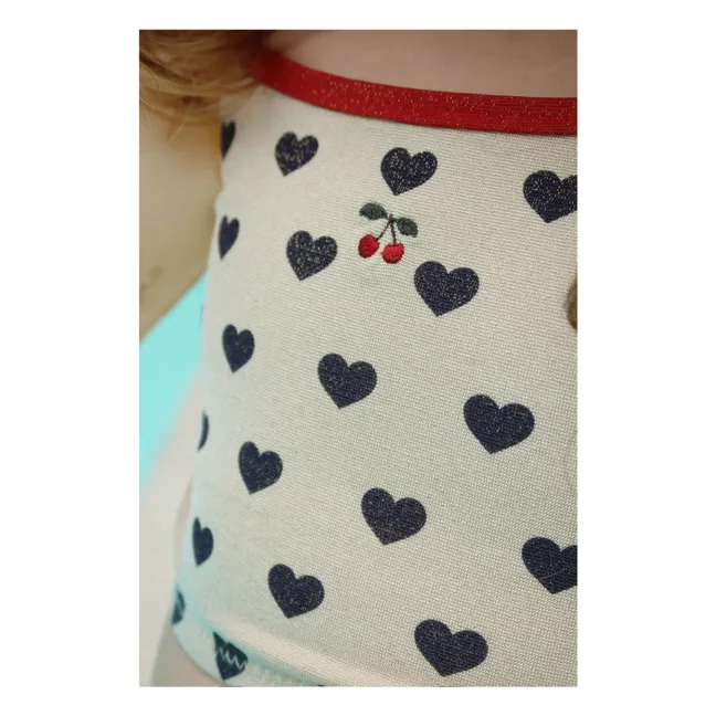 Swimsuit Sequin Skirt Manon Hearts | Ecru