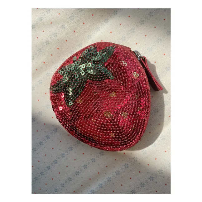 Sac Sequins Fraise | Rouge