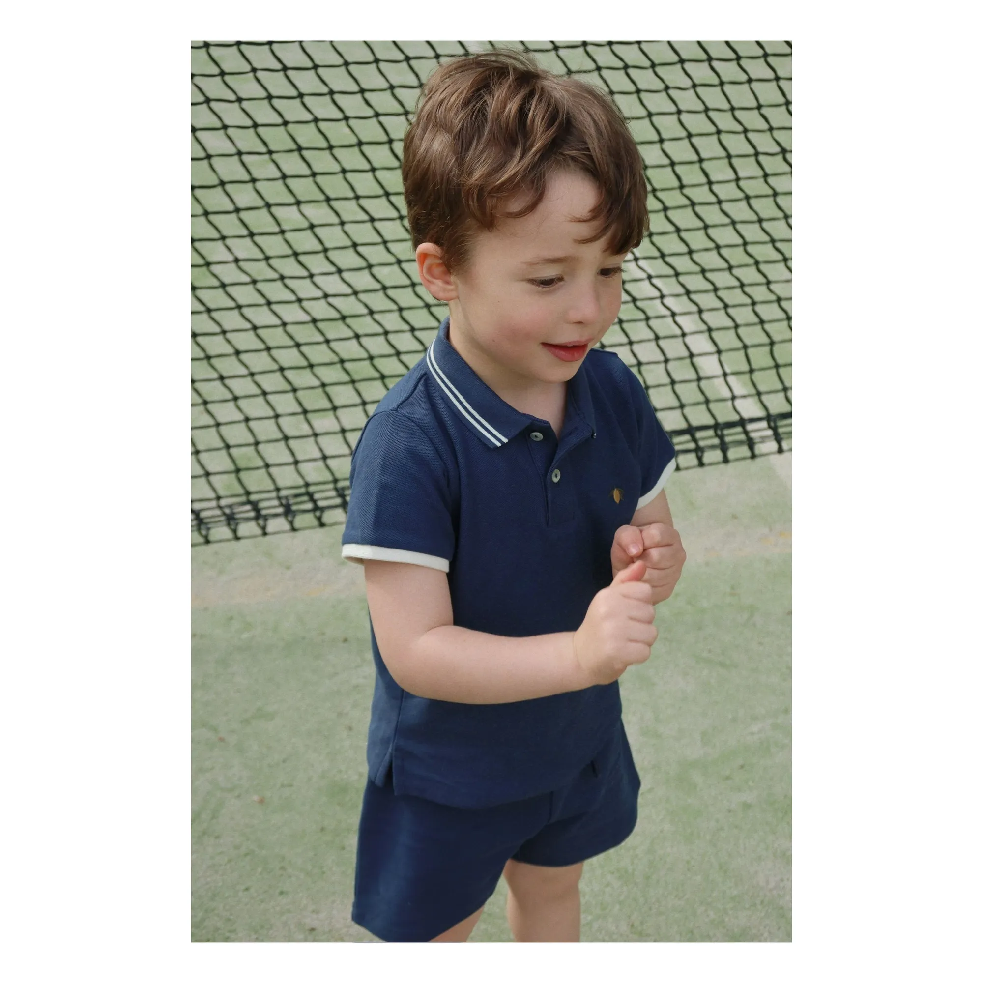 Polo Florian Coton Bio | Bleu marine- Image produit n°0