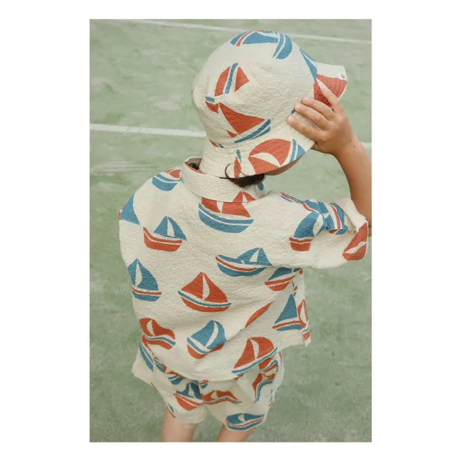 Camisa de algodón orgánico Elliot Bateaux | Beige