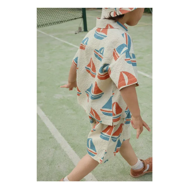 Camisa de algodón orgánico Elliot Bateaux | Beige