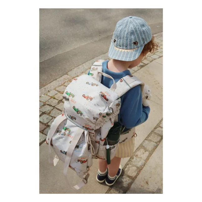 Cappellino Elliot a righe in cotone biologico | Blu
