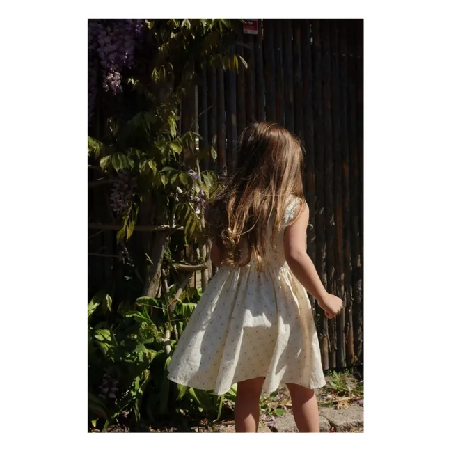 Vestido de encaje de algodón orgánico | Crudo