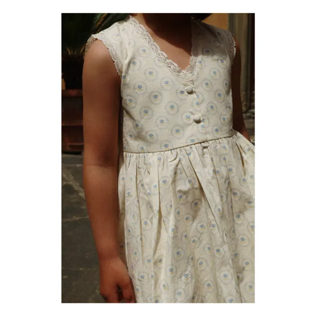 Vestido de encaje de algodón orgánico | Crudo