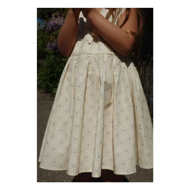 Vestido de encaje de algodón orgánico | Crudo