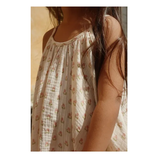 Coconut organic cotton strapless dress | Pale Pink