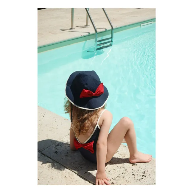 Bowie Knot Swimsuit Recycled Fibers | Navy blue