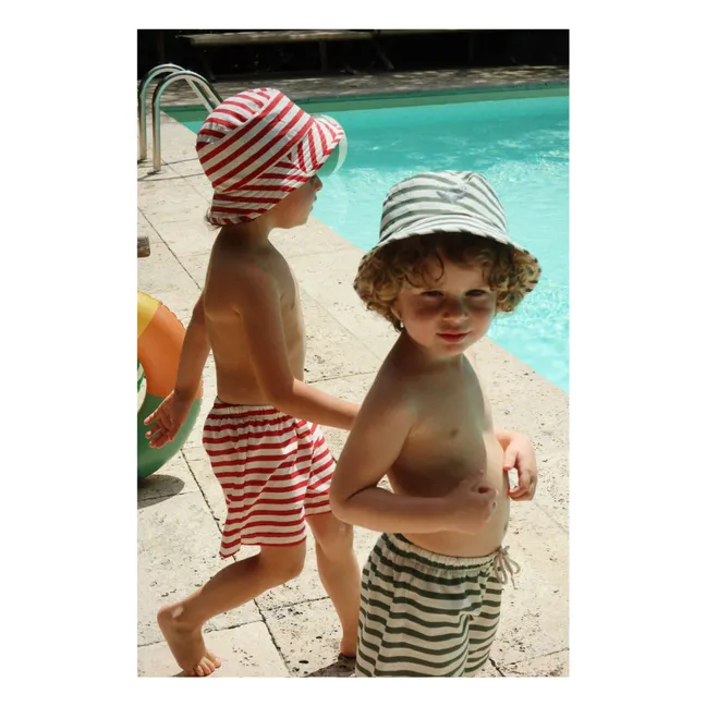 Bob Asnou Rayé Fibres Recyclées | Rouge