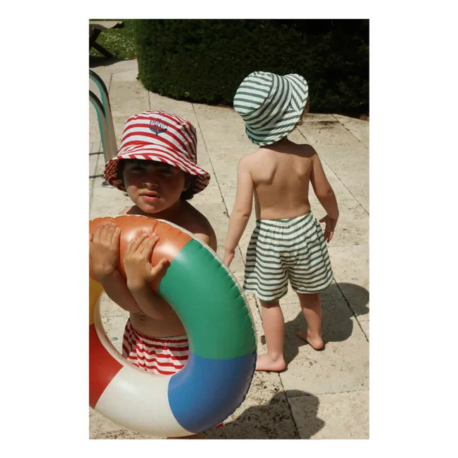 Bob Asnou Rayé Fibres Recyclées | Rouge