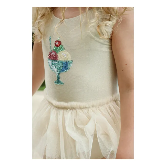 Amandine Tulle Swimsuit | Cream