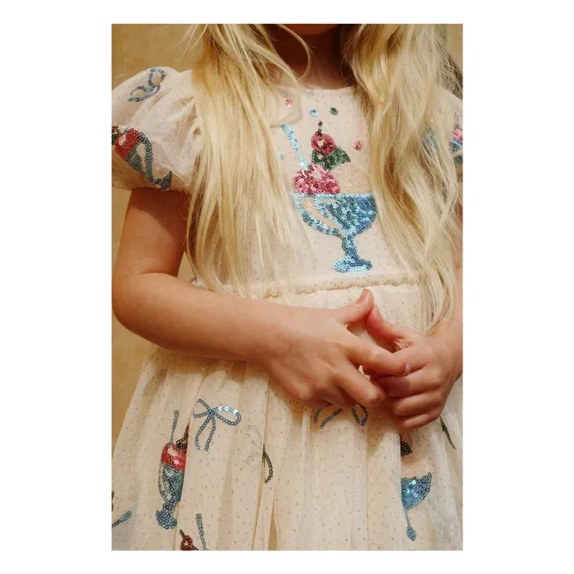 Yvonne Glaces Vestido de tul | Crema