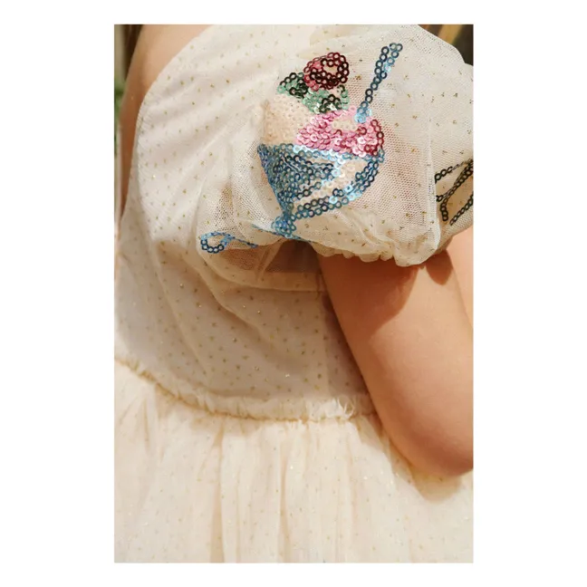 Robe Yvonne Glaces Tulle | Crème