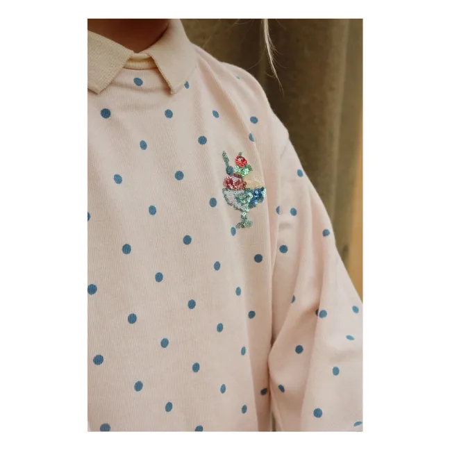 Polo de lunares Dots Algodón orgánico | Rosa Pálido
