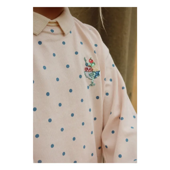 Polo de lunares Dots Algodón orgánico | Rosa Pálido- Imagen del producto n°2