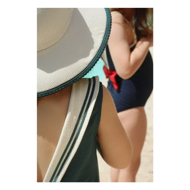 Maillot de Bain Côtelé Sailor Fibres Recyclées | Vert foncé