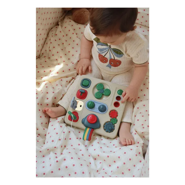 Legging Minnie Cœurs Coton Bio | Ecru