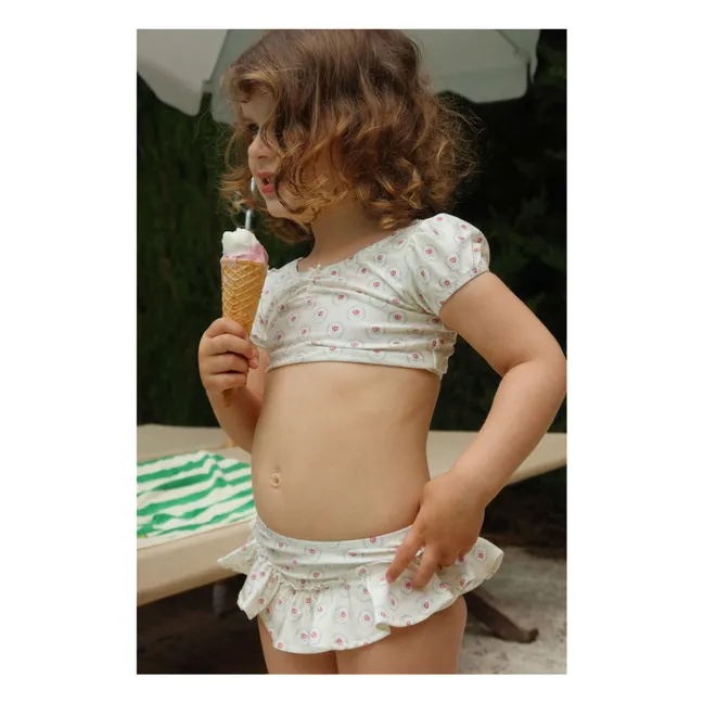 Maillot de Bain Volants Malti Fibres Recyclées | Ecru