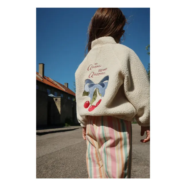 Pantalón Frankie a rayas de algodón orgánico | Rosa