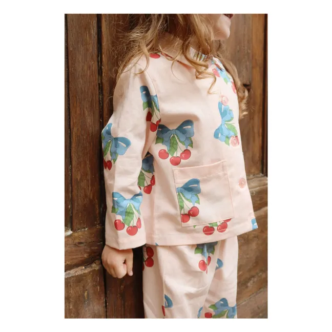 Pantalones Frankie Cerises de algodón orgánico | Rosa