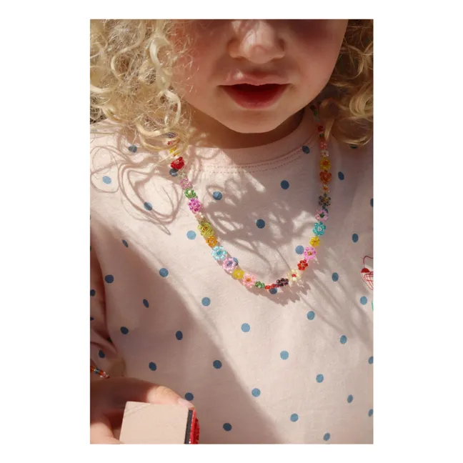 Ensemble Collier et Bracelet Fleurs | Rose