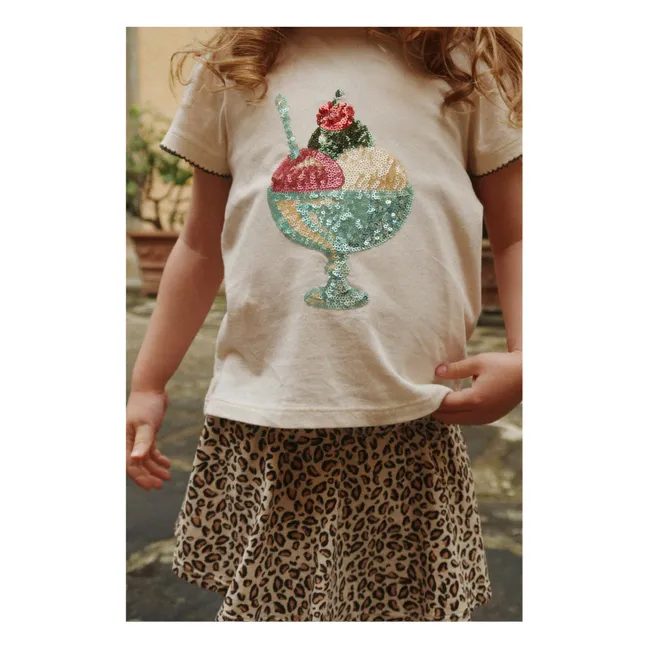 T-shirt Famo Glace Coton Bio | Ecru