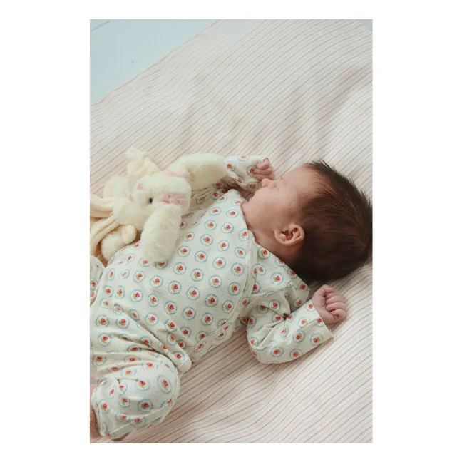 Geometric organic cotton jumpsuit | Ecru