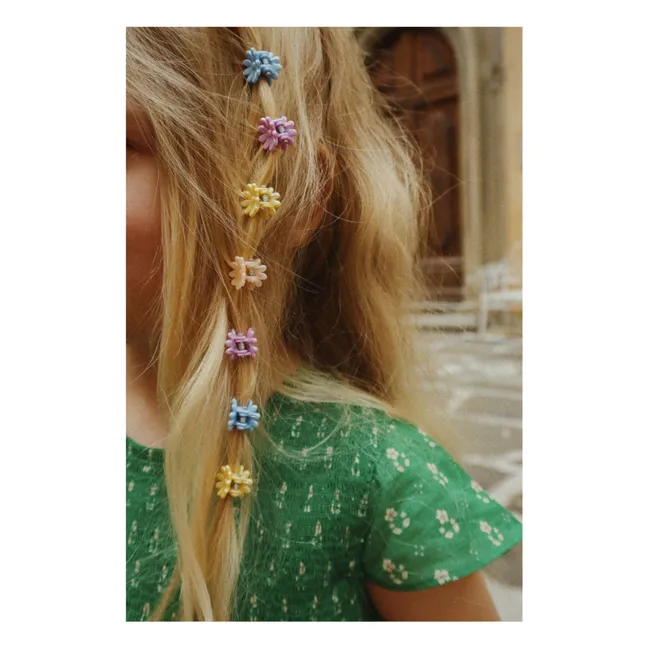 Pack of 10 Mini Flower Clips | Pink