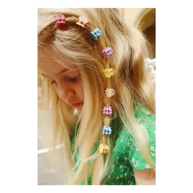 Lot de 10 Mini Pinces Fleurs | Rose