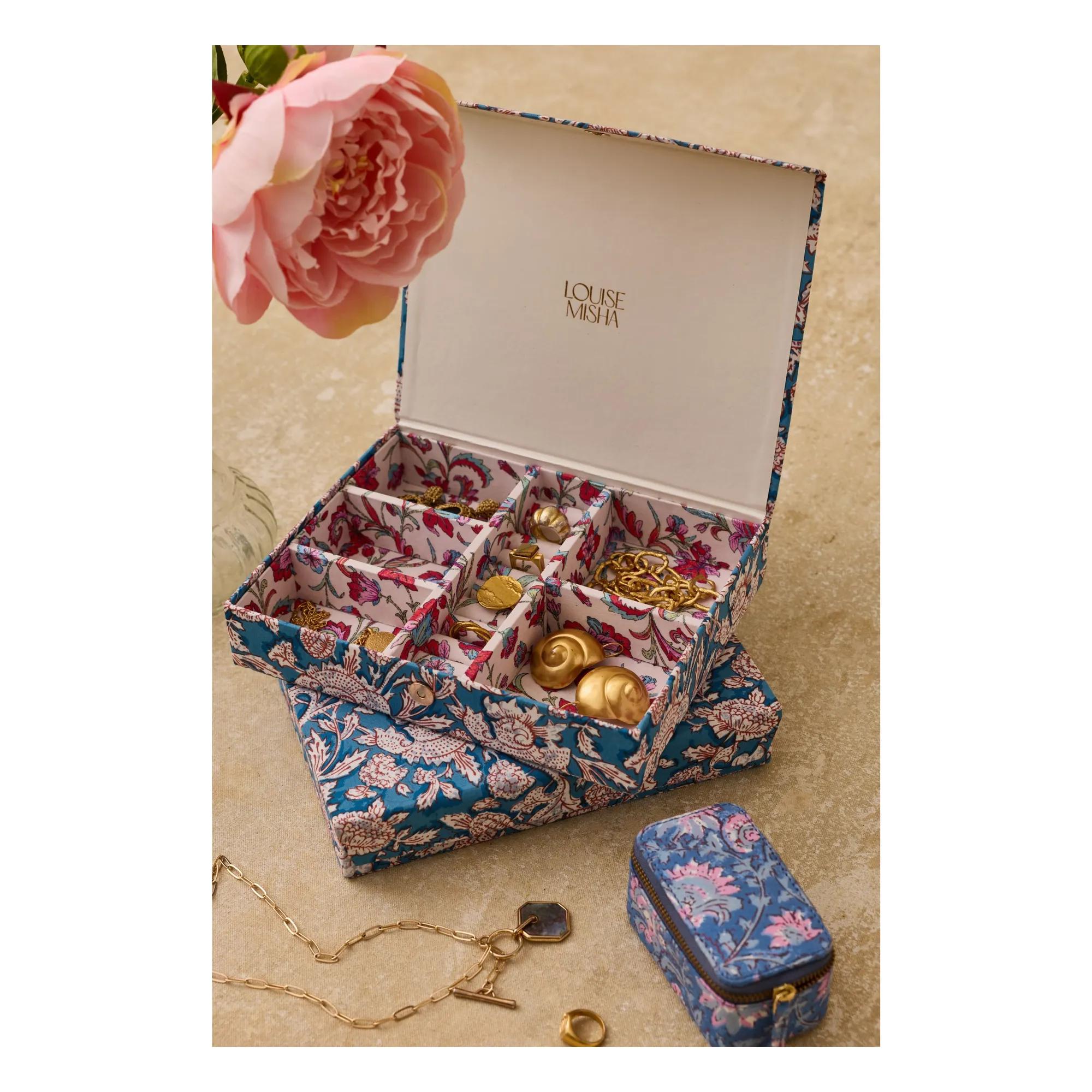 Louise Misha Blue Soumaa Jewelry Box