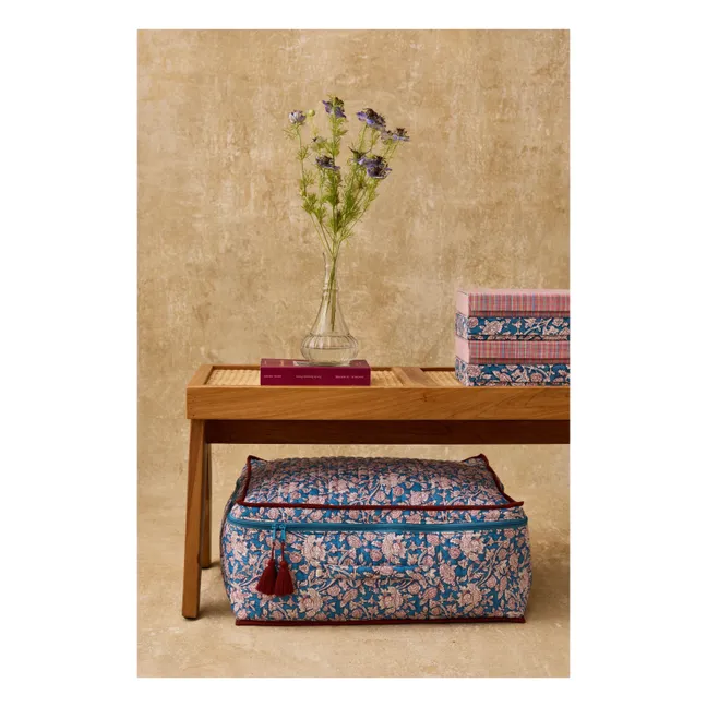 Taty storage bag in organic cotton | Blue