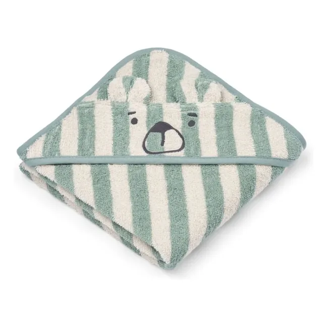 Albert bath cape | Peppermint/crème