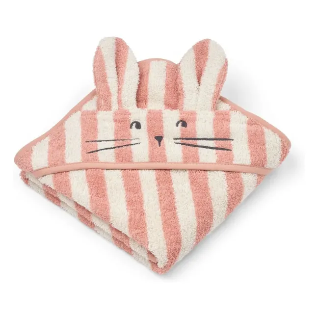 Albert bath cape | Coral blush/crème