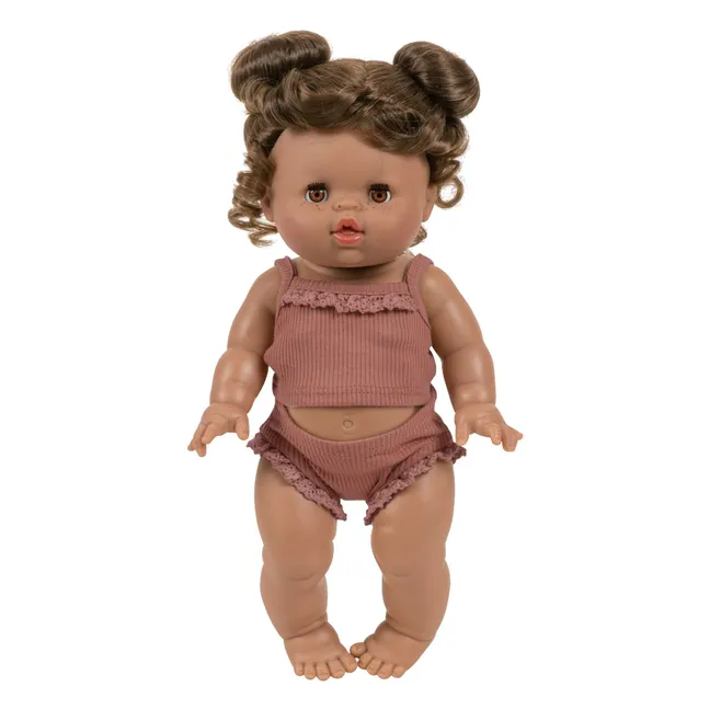 Madeleine sleepy-eyed doll in ribbed knit set