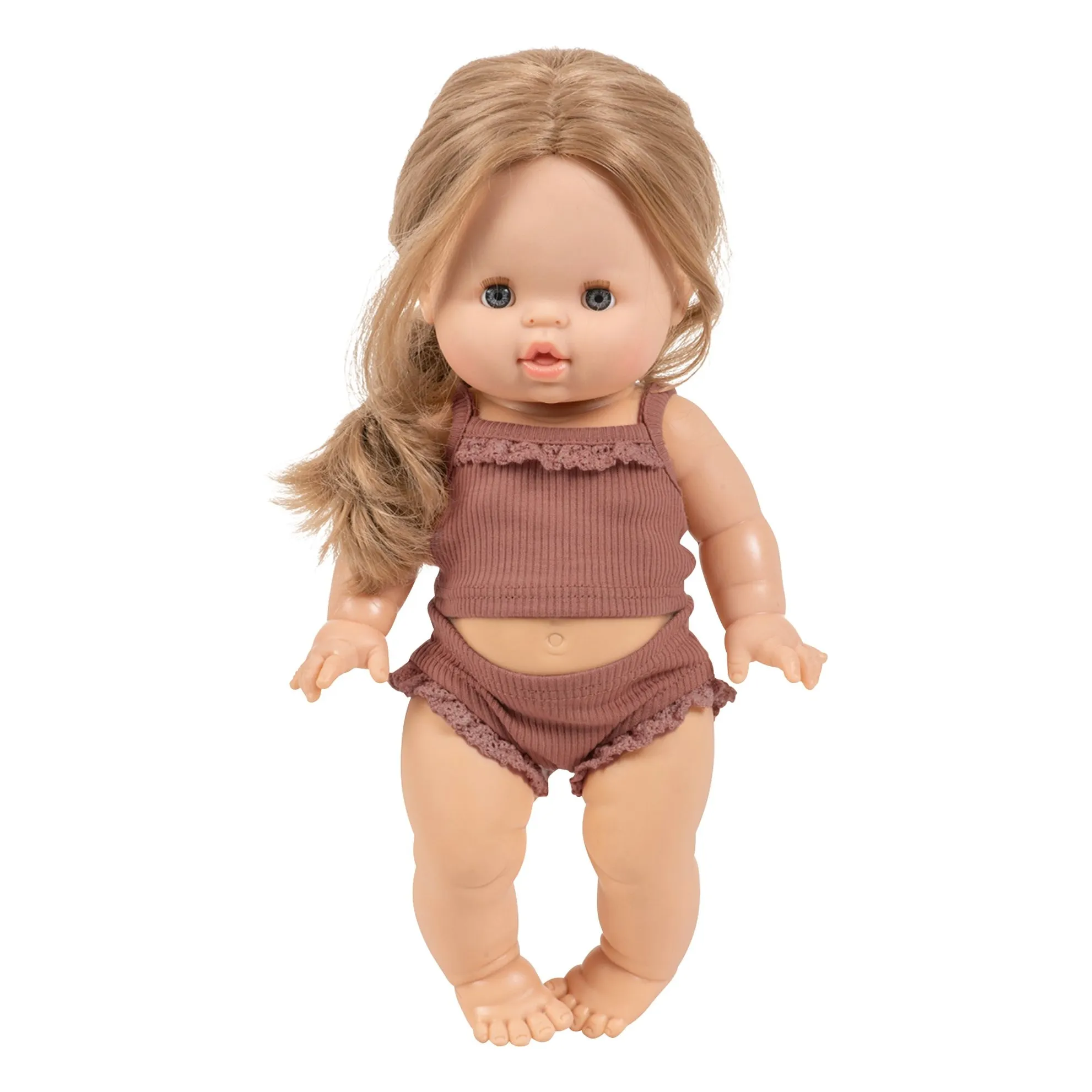 Minikane Clay Eleanor Doll In Rib Knit Set