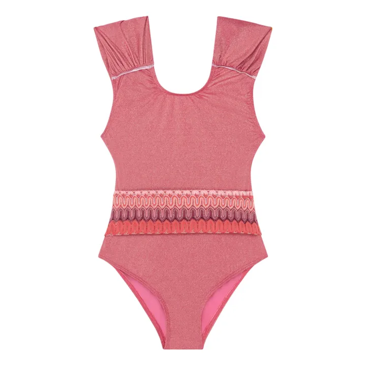Maillot de Bain 1 Pièce Dolce Vita Métallisé | Rose- Image produit n°0